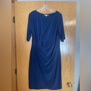 Navy blue wrap dress